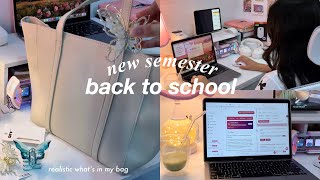 back to school prep 🎧🎀 a new semester, what’s in my bag, productive days, study vlog, uni vlog