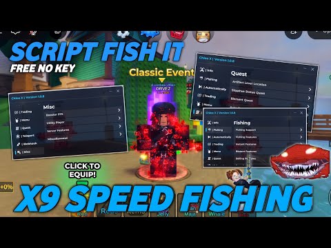 SCRIPT FISH IT!! NEW 2025 | AUTO FISHING | X9 SPEED | FREE NO KEY | AUTO ELEMENT QUEST #fishit 