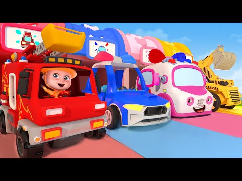 Wheels On The Bus | Jobs Song | RoyalCoco Nursery Rhymes & Kids Songs