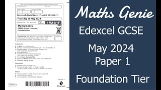 Edexcel Foundation Paper 1 May 2024 Exam Walkthrough