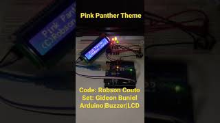 Pink Panther Theme on Arduino Uno, Buzzer, and 16x2 LCD #Shorts #Arduino #PinkPanther
