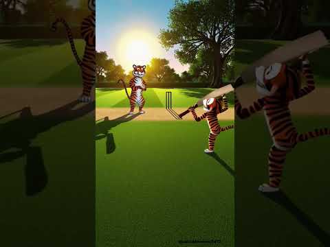 tiger play cricket match #lifeisbutadream #viral #shorts