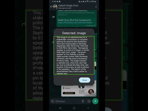 Image Description with Talkbag: without 3rd Party App! !