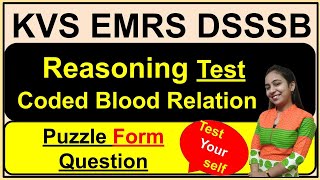 #3 Puzzle Form Blood Relation Tricks | Reasoning Classes for KVS | EMRS Reasoning | DSSSB Reasoning