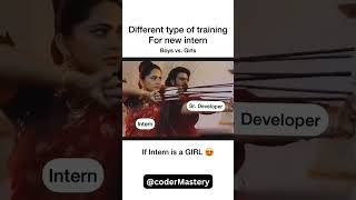 When new interns join the team... Boys vs. Girls edition! 😂 Who can relate? #DeveloperLife