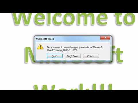 MS Word Training for Complete Beginners with 2 Minute Videos : Closing Microsoft Word