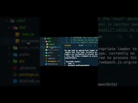 7. Create Micro Frontends: Mode: Development in webpack.config:    #shorts
