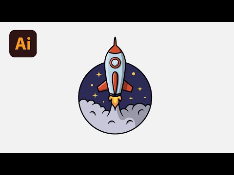 Adobe Illustrator Tutorial | Create a Vector Rocket in Adobe Illustrator
