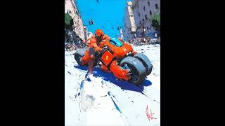 A motorcycle with triangular structure. #scifi #aigc