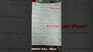 Important Formula - Arithmetic Progression