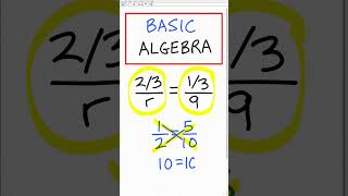 BASIC Algebra Equations Fractions - Quick Practice