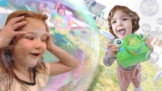 WHATS inside GiANT BUBBLES!! new Best Day Ever tradition! Easter routine and hidden eggs hide n seek