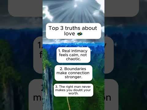 Love is a journey, not a destination. What are your top 3 truths about love?
It's about growth, unde