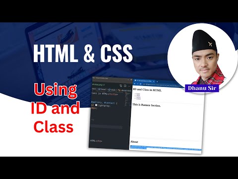 [1.12] Using ID and Class in HTML - HTML Basics - HTML & CSS 101 - Dhanu Sir