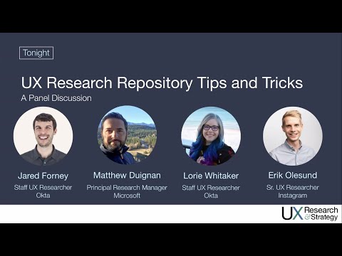 UXRS October 2021 - UX Research Repository Tips and Tricks: A Panel Discussion