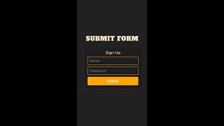 Submit form with HTML and CSS #form #2