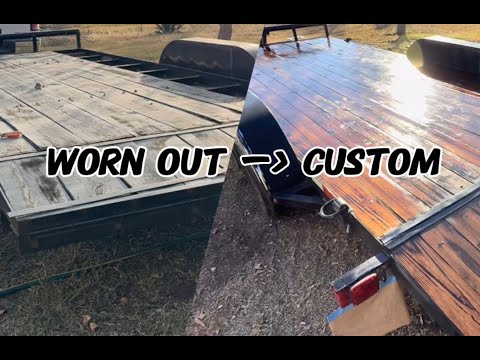 Car Hauler Trailer Rebuild CUSTOM (Torched Wood Deck, Painted Fenders & D-rings)