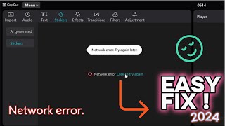Capcut network error easy fix 2024