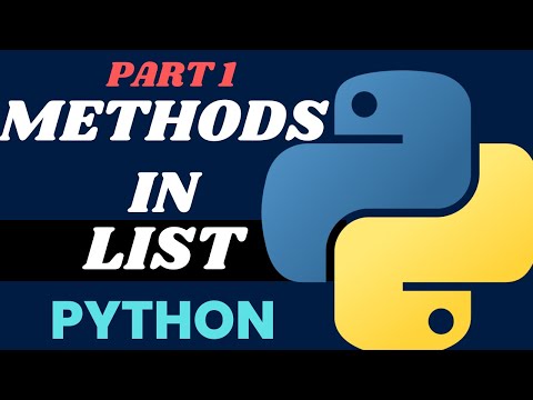 LIST METHODS IN PYTHON PART #1 #pythoncode #hindi #39