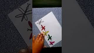 Easy butterfly border design| simple border designs on paper| #shorts #shortvideo #butterfly