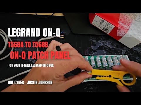 T568A to T568B On-Q Patch Panel for your In-Wall LeGrand On-Q Box