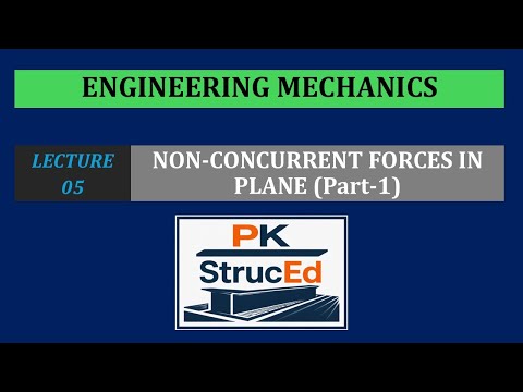 Engineering Mechanics | Lecture 05 | Non concurrent Forces in Plane Part 1