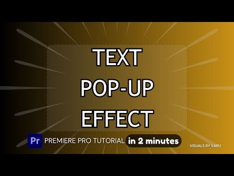 Easy Text Pop Up Effect in Premiere Pro | Unique Text Effects in Premiere Pro