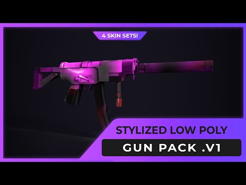 Stylized Low Poly Gun Pack