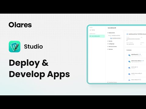 Deploy and Develop Apps with Olares Studio | Olares Demo