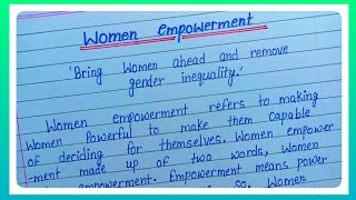Write An Essay On Women Empowerment In English l Essay Writing On Women Empowerment l Calligraphy C