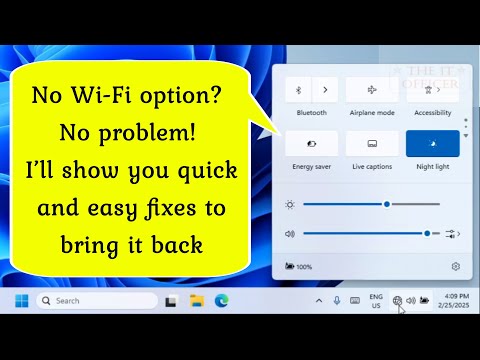 How to fix Wi-Fi Option Not Showing in Windows 10/11 | How to solve WiFi issue