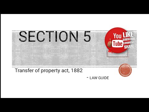 Section 5 of TPA - Transfer of Property defined | Law Guide |