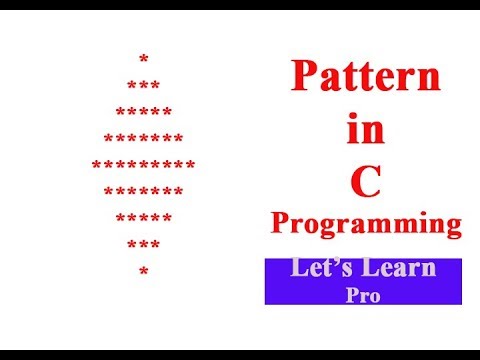 Diamond pattern in C programming using for loop