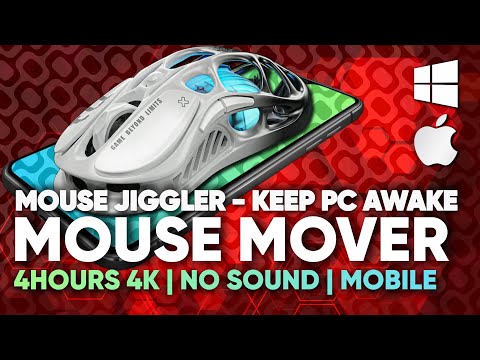 Mouse Jiggler | Mover – 4 Hours 4K – Keep PC or Mac Awake | Optical Mouse Patterns