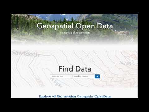 Bureau of Reclamation Geospatial Open Data Portal
