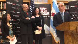 Mayor Rahm Emanuel Talks about STEM Science, Technology, Engineering & Math at Von Steuben H