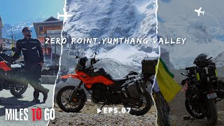 Lachung to Zero Point by Bike | Yumthang Valley | KTM 390 Adventure X | Road Conditions North Sikkim
