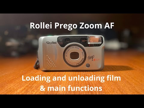 Rollei Prego Zoom AF, loading and unloading film, main functions/ tutorial for compact film camera