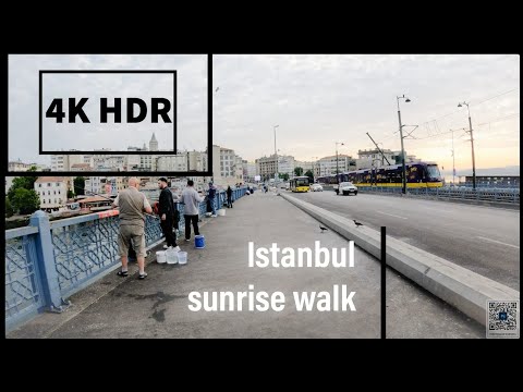 Amazing Istanbul early morning walk : 4K HDR || Galata Bridge, Sultanahmet Mosque || Trawellbeings