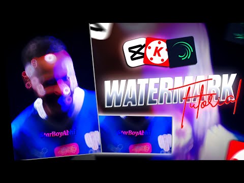 WATERMARK Tutorial On Kinemaster | Capcut | AlightMotion