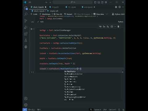 SolidWorks API - Editing an Extrude #engineering #solidworks #macro #python
