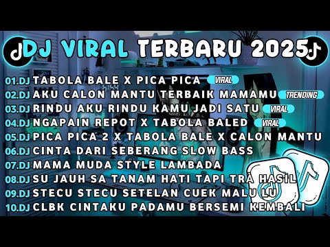 DJ TIKTOK TERBARU 2025-🎵 DJ TABOLA BALE X PICA PICA 2🎵 DJ AKU CALON MANTU TERBAIK MAMAMU
