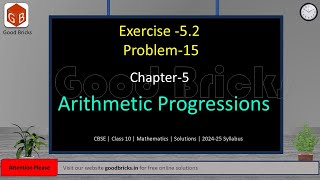 Arithmetic Progressions | Exercise-5.2 | Problem - 15 | Chapter-5 |CBSE |Class-10|Math #cbseclass10