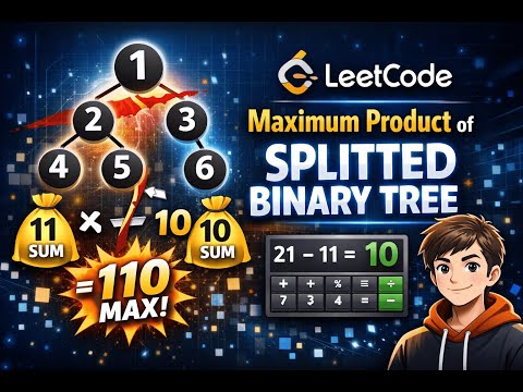 Jan 7, 2026 - Leetcode Daily Challenge - Problem #1339. Maximum Product of Splitted Binary Tree