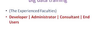 Big data training
