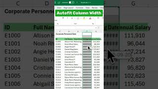 EXCEL Just Got Easier with This Auto Fit Column Width Shortcut!