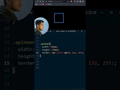 Making a cool loading spinner in just 15 lines of CSS #shorts