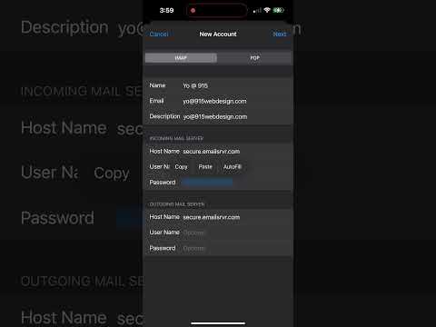 How to Set up a 915 Web Design Email Account on IPhone