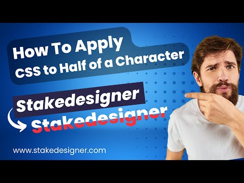 How To Apply CSS to Half of a Character  with Animation