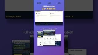 CSS Responsive Car Website (Zero JS): Grid, Flexbox, Media Queries | MZCode01 #website #css #shorts
